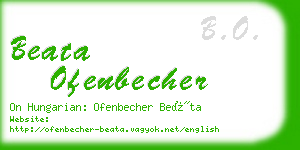 beata ofenbecher business card